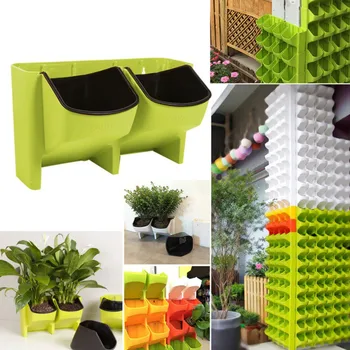 

Flower Pot Stackable Wall Planter Garden Flower Pots Wall Hanging Vertical Succulents Plant Pot Bonsai Pot Home Decor
