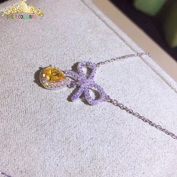 

Jewelry 100% 18K gold moissanite Diamond Necklace with a certificate 002