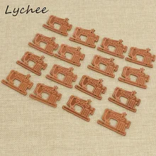 Lychee 20шт Милая швейная машина троянская лошадь форма этикетка сумка для одежды синтетическая из искусственной кожи DIY Швейные бирки