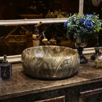 

Jingdezhen wash basin factory directly art hand painted bathroom sinks bowl ceramic basin