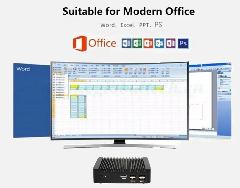 Без вентилятора Мини-ПК X6620M с Intel Celeron J1900 quade Core 5 USB 1LAN порт Мощный мини-компьютер Оконные рамы/Linux дешевые ПК