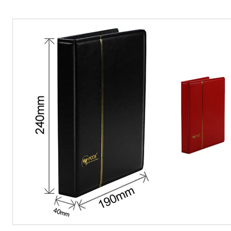 Coins Collection Album Coin Collection Album 3 Hole leather empty coin album paper money 20 sheets Commemorative Coin Collection album Folder