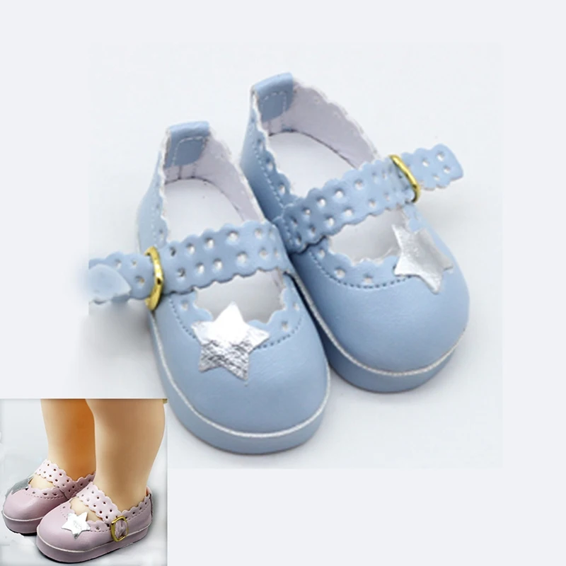 

Cute Doll Shoes Adorable Party Ankle Strap PU Leather Shoes For 16'' Dolls Clothing Accessories Toys For Girls Children