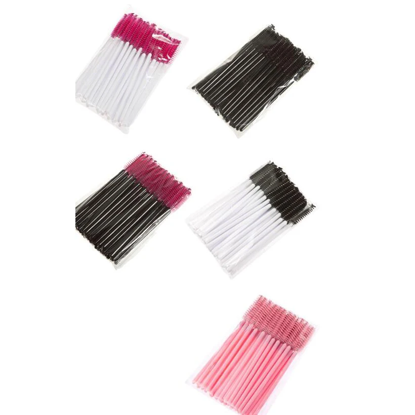 

100pcs/lot Glad Lash Cosmetic Eyelash Extension Disposable Mascara Wand Brush Wands Makeup Applicator Lash Make Up Tool