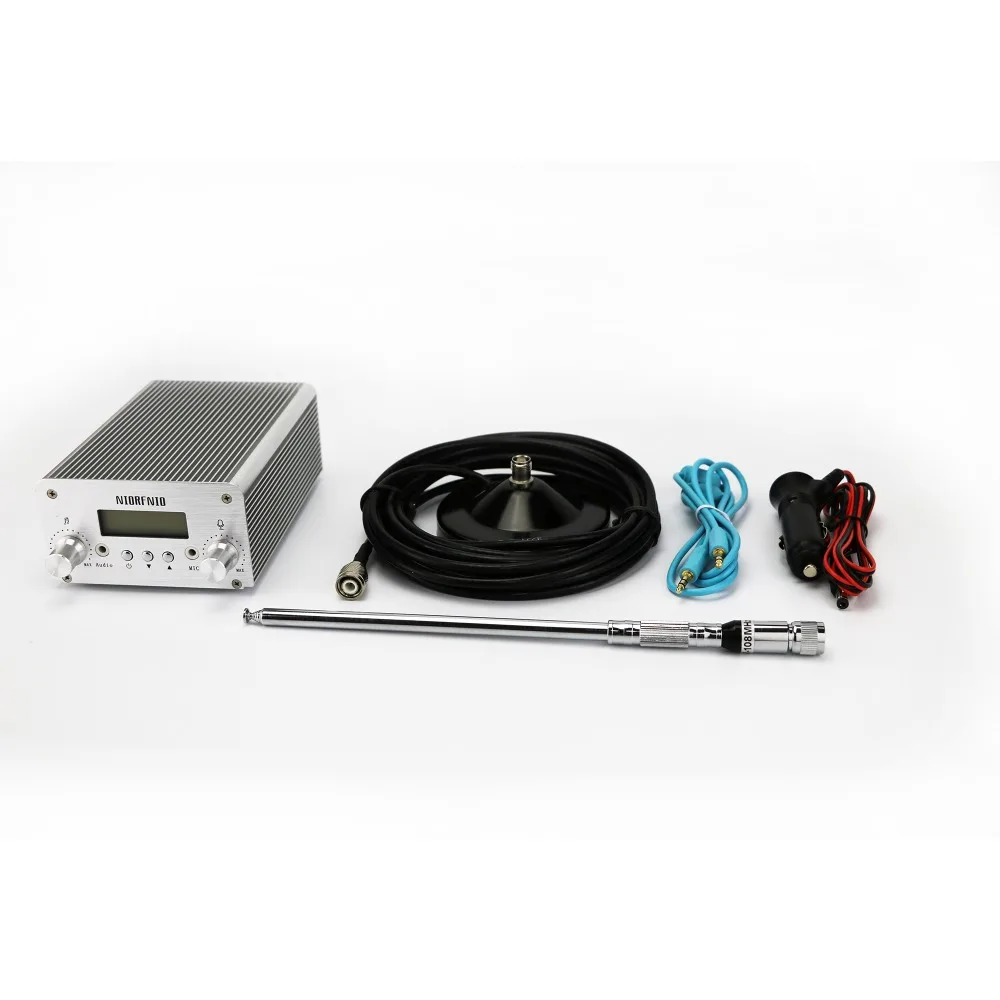 

T15B 5W/15W PC Control Bluetooth FM Radio Transmitter Kit +Audio Cable+Car Sucker Antenna