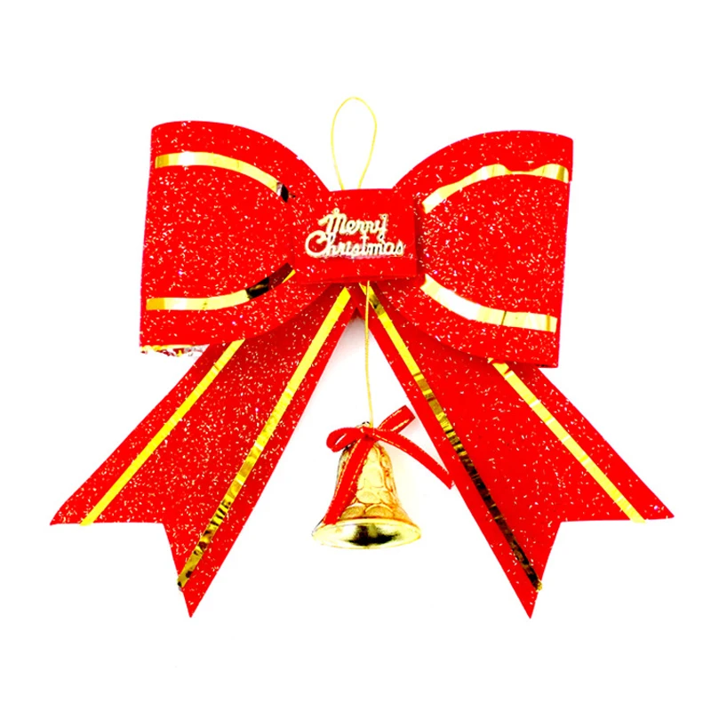 5 шт. 11*9 см новогодняя елка украшение капли новогодний Рождественский бантик подарок для дома висячие украшения CM012