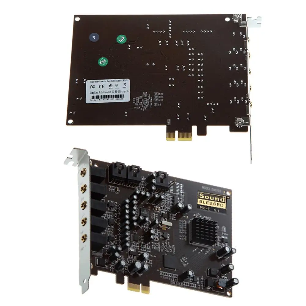ПК компьютер PCI-E 0105 чип 501 Звуковая дорожка DirectSound 3D настольная аудиокарта хорошего качества