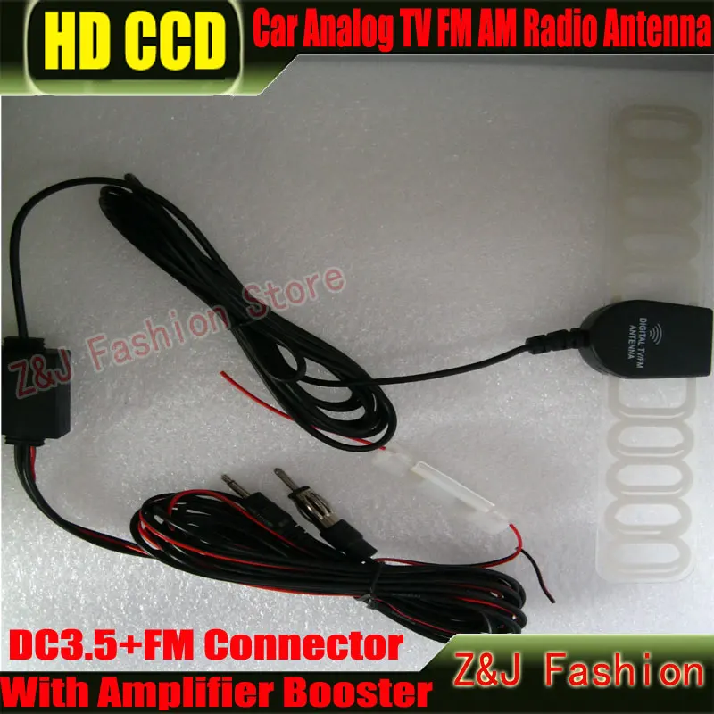 

New Selling Car Analog Antenna Car TV antenna with built-in signal amplifier Car TV antenna Car Analog DC3.5+FM Connector