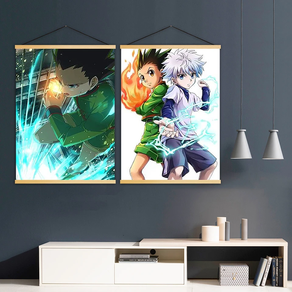 Скандинавский холст настенное искусство Killua Hunter X аниме картинки простой постер