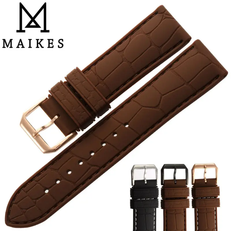 MAIKES высококачественный силиконовый ремешок для часов резиновый спортивный Diver 20