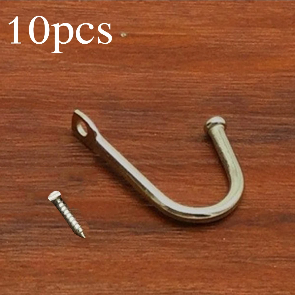 Mini Hooks Screw In Wall Door Kitchen Fitting Room Hanger Storage Organizer Iron Hanging 10pcs Clothes Key Bag