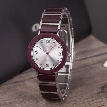 

Reloj Mujer BOBO BIRD Waterproof Ultra-thin Quartz Wooden Watch Woman With Wooden Box Dropshipping
