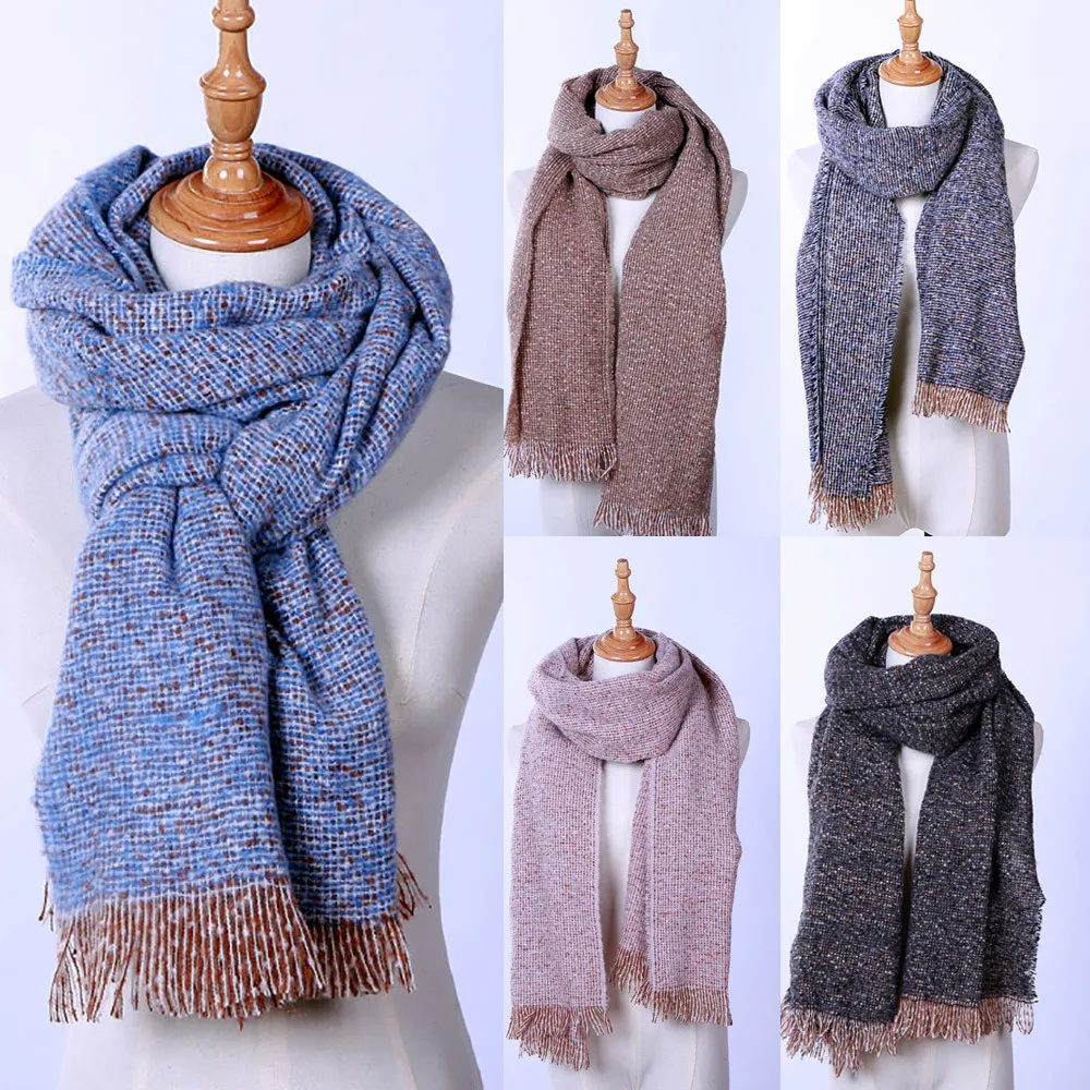 HOT Female Scarves Women Shawl Autumn winter Tassel Wool Scarf Long Wrap Blanket Warm Tippet | Аксессуары для одежды