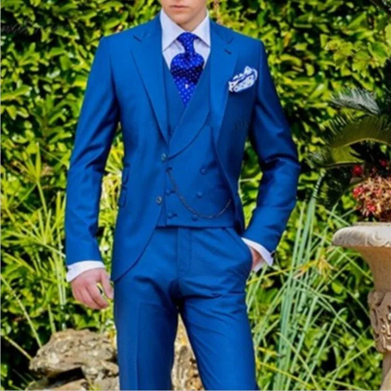 9        3104        New quality men's suit three-piece suit (coat + pants + vest) men's business formal suit wedding groom elegant dress support custom