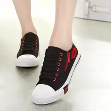 Женские парусиновые кроссовки для скейтбординга; популярные теннисные кроссовки на шнуровке для девочек; спортивная обувь на плоской подошве