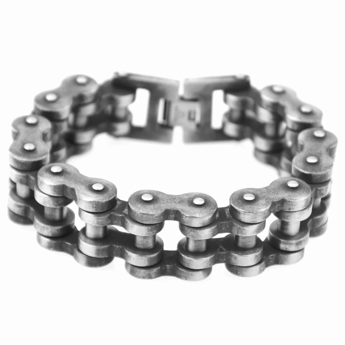 

23.5mm Width Punk Retro 316L Stainless Steel Bracelet Men Biker Bicycle Motorcycle Chain Men's Bracelets & Bangles