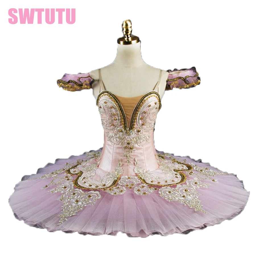 Pink Child Nutcracker Pancake Tutu Costume Women Adult Professional Ballet Tutu Stage Costume Pancake  BT9044B