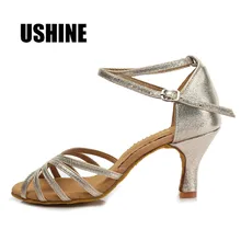 MF1810-6 каблук 7 см сатин Rose_gold Танго туфли для танцев «Латина» Обувь для танцев для Для женщин