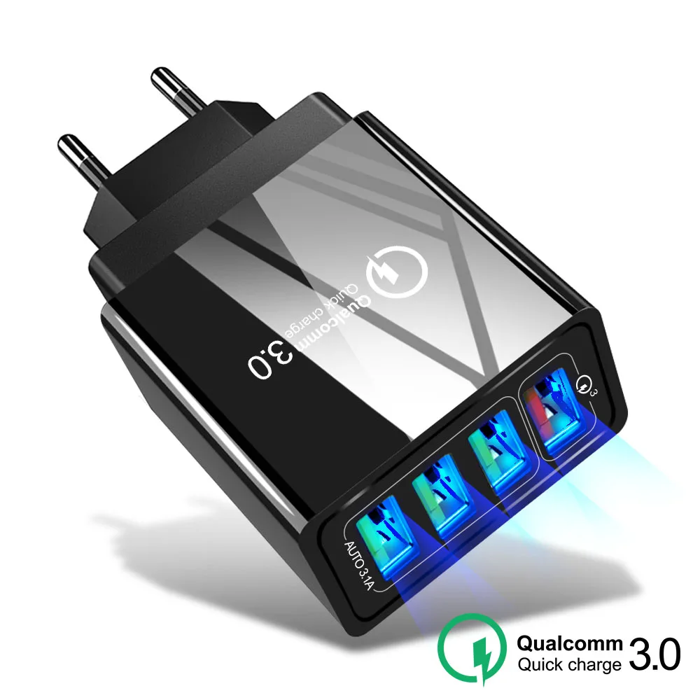 

Quick Charge 3.0 USB Charger QC3.0 Fast Charging Wall Charger Adapter Multi Plug Mobile Phone Charger for iPhone Samsung Xiaomi
