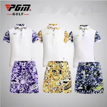 PGM/детская одежда для гольфа детский топ, рубашка поло, юбка футболка с короткими рукавами для девочек Летняя тонкая дышащая быстросохнущая спортивная одежда