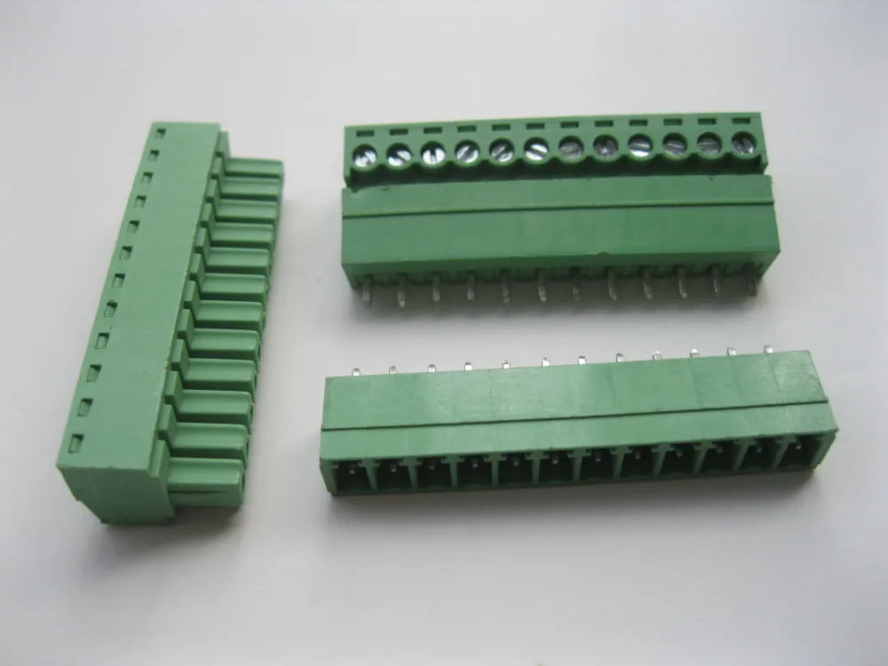 

150 Pcs Per Lot Screw Terminal Block Connector 3.81mm 12 way/pin Green Pluggable Type HIGH Quality HOT Sale