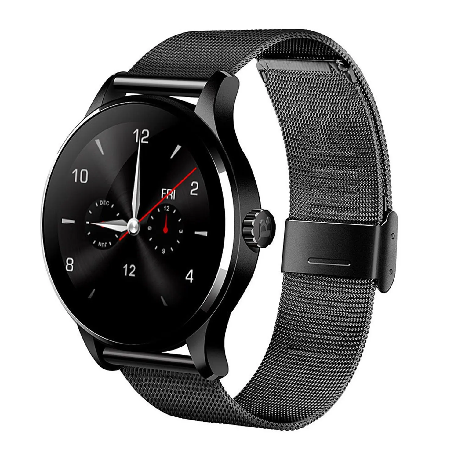 

Smart Watch K88H Round IPS Screen Bluetooth 4.0 Heart Rate Monitor Sync Calls Messages IOS Android Phones