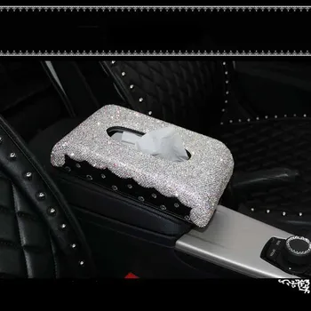 

Fancy Diamonds crystal tissue box holder luxury car accessories , to Shine your car UP, "Diamond Seires"