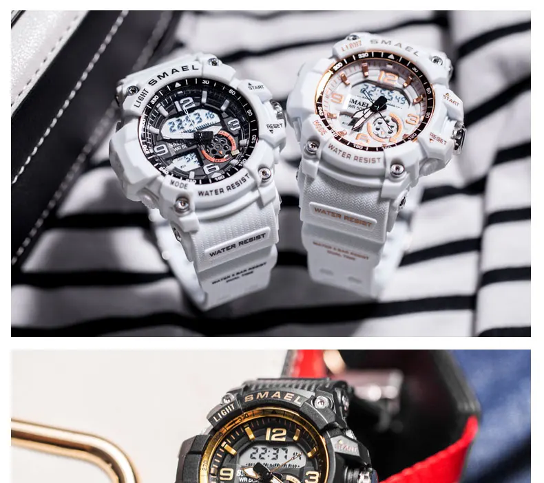SMAEL новые модные женские спортивные цифровые часы мужские водонепроницаемые военные детские Студенческие часы женские кварцевые часы Relogio Feminino