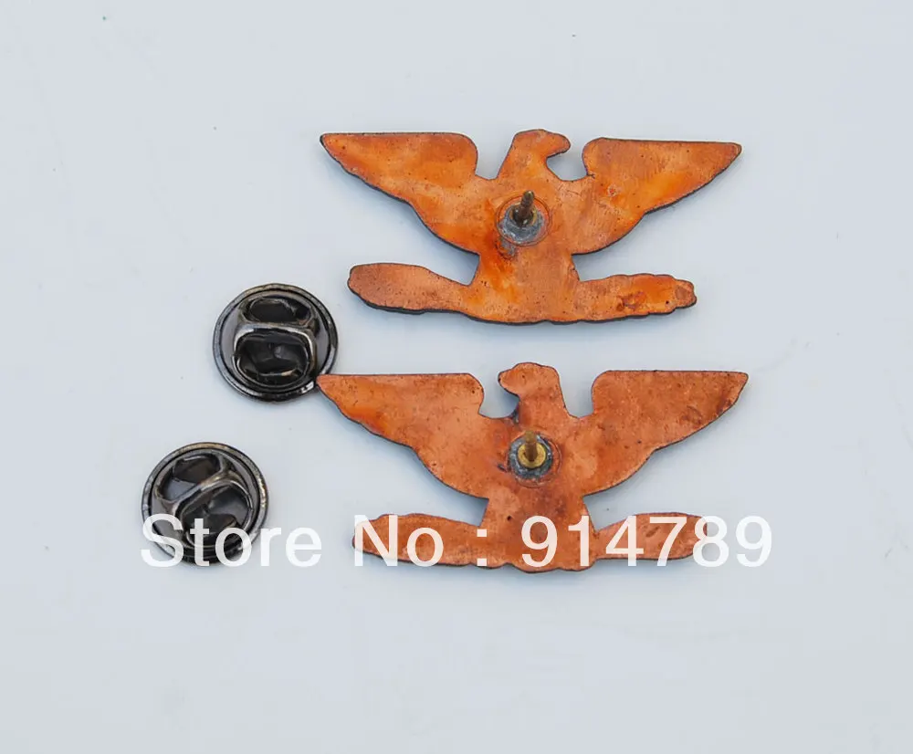 Пара WW2 США Военный полицейский Орел птица устройство штырьковый значок INSIGNIA