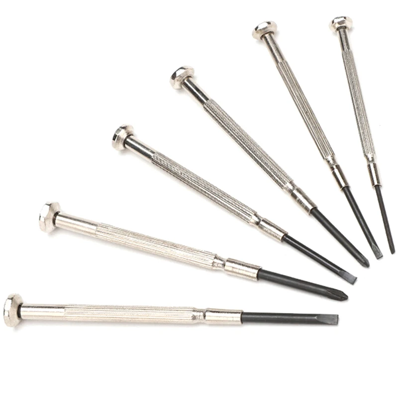 6pcs Mini Small Precision Multifunction Screwdriver Set With Slotted Bits For Watch Glasses Screw Driver Repair Tools Watchmaker