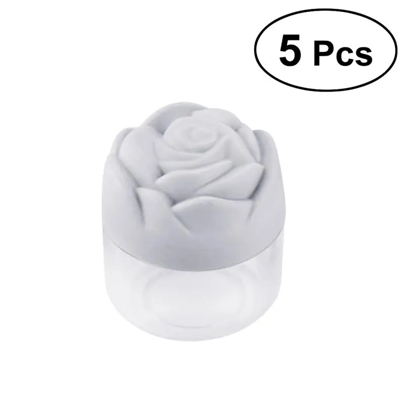 Rose Flower Shaped Facial Mask Container Empty Jar Pot Plastic Cosmetic