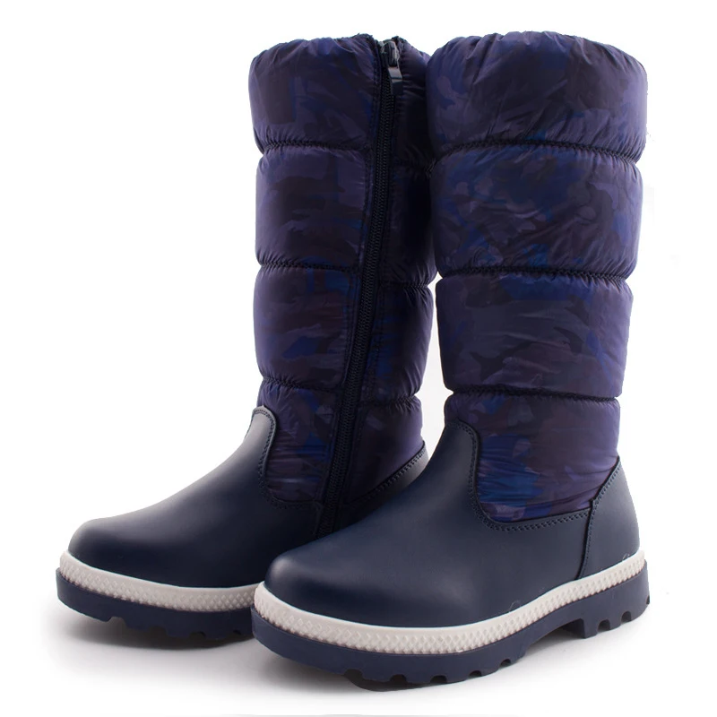 Winter snow boots for Girls Boys Warm Plush Boots Fashion synthetic leather Kids brand Toddler Shoes
