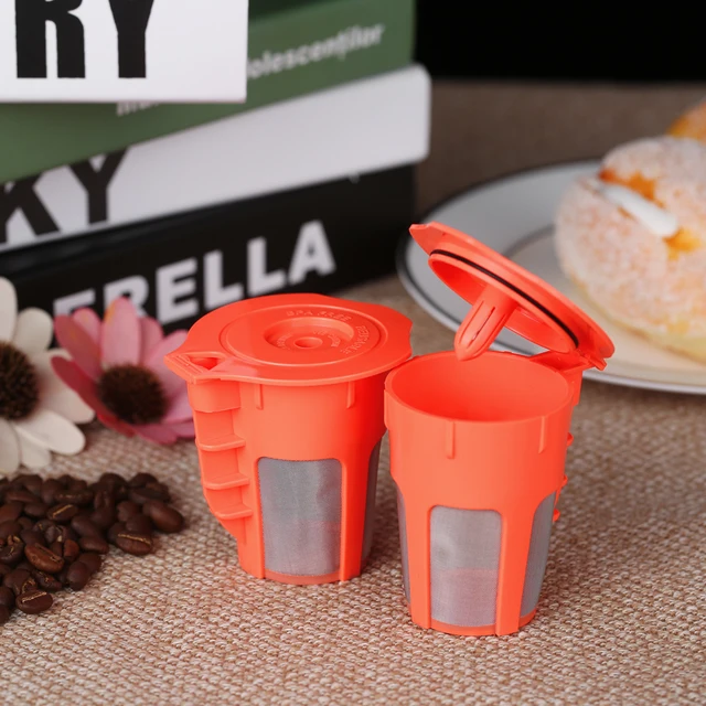 Cheap 2pcs/set Reusable K-cup Coffee Capsule for Keurig 2.0 K200 K300 K400 K500 Brewing Machines Refillable Coffee Filters