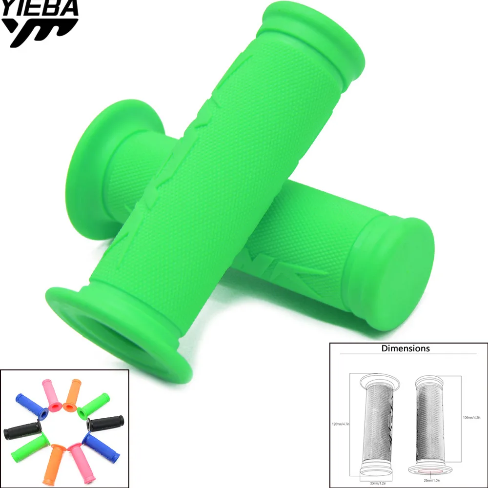 Free shipping 22mm rubber Handle Grip Handle Bar Hand Grips for KAWASAKI KX250F/450F 04-18 KX65 KX85/100 KX125/250 KLX450R z900