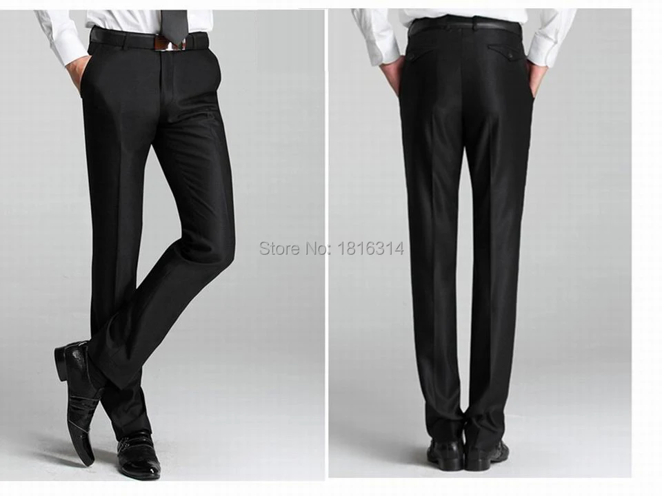 Suit Pants Mens Silk Dress Pants Slim 