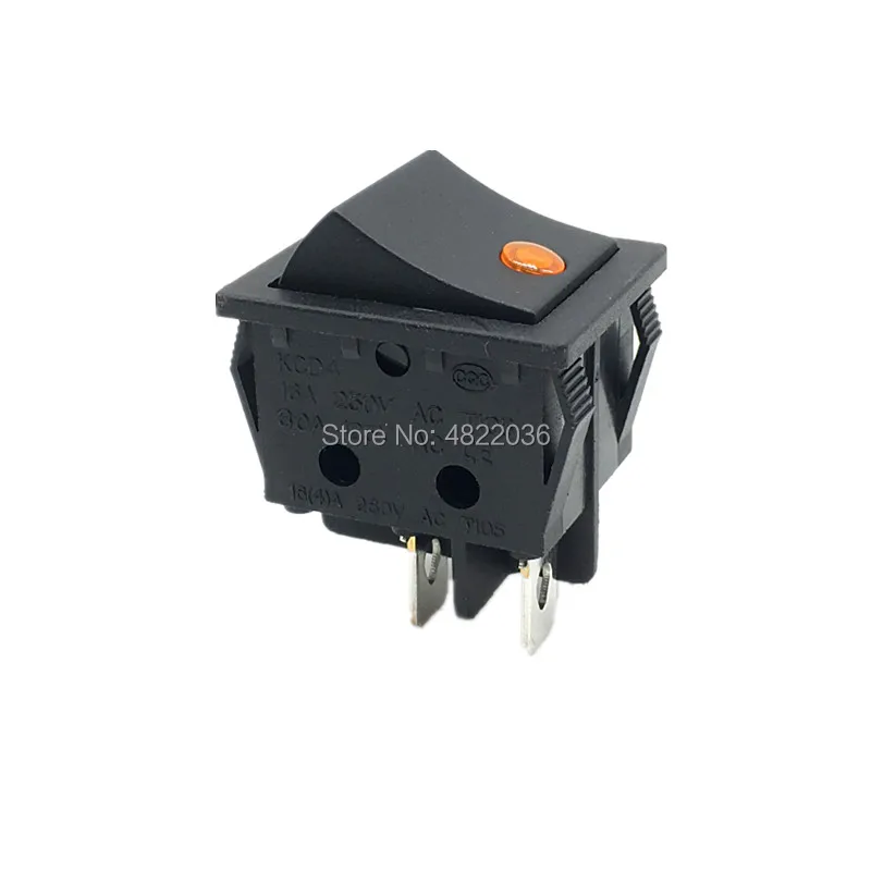 Выключатель KCD4 1 шт. 4 контактный 2 позиционный вкл. ВЫКЛ. 16A 250VAC 20A 125VAC светильник с
