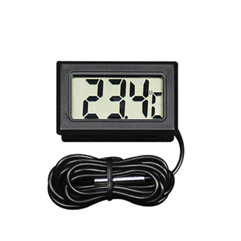 

Electronic Thermometer 2 m/6.56 ft Long Line Temperature Meter w/Waterproof Metal Reptile Chicken Poultry Incubator Accessories