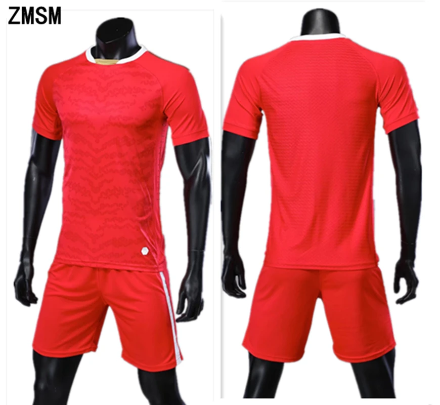 

ZMSM 2018 Men Football uniform Short Soccer Jerseys Custom Soccer Sets Football Shirts & shorts Training Suit Sportswear LB1704