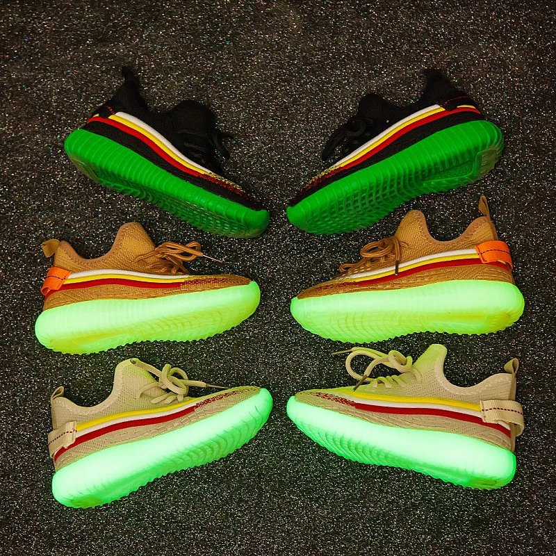 

SKHEK Children Shoes With Light Kids Luminous Sport Shoes Glowing Sneakers Baby Boys Girls LED Light Up Shoes