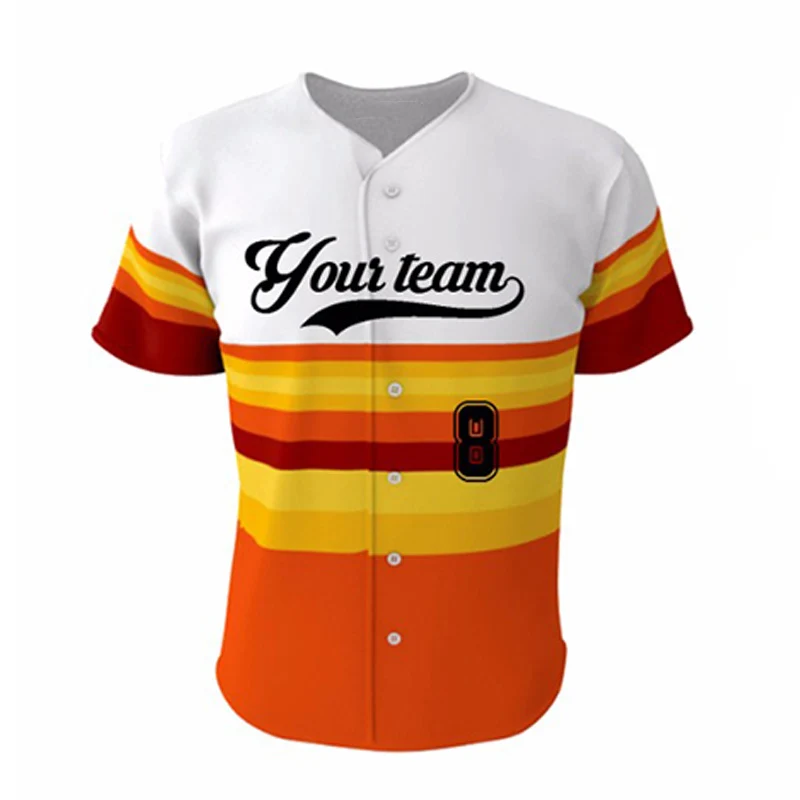 

Kawasaki Men's Custom Fans Baseball jersey Top Stripes Full Buttons Sublimation Breathable Youth Practice Softball Shirt Jerseys