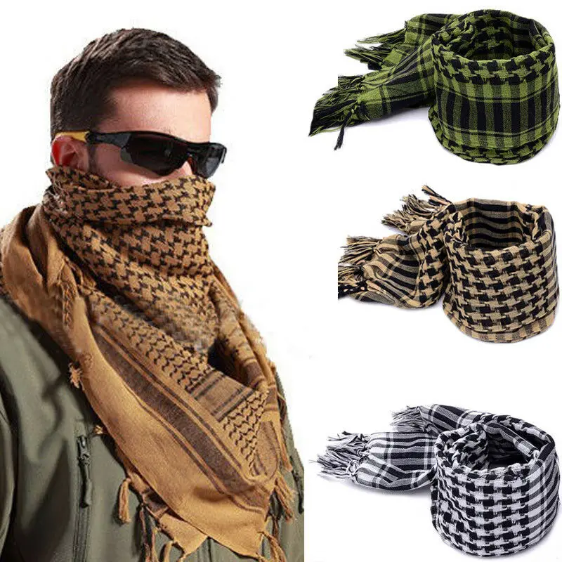 New Lightweight Military Arab Tactical Desert Scarves Army Outdoor Square Plaid Men Scarf