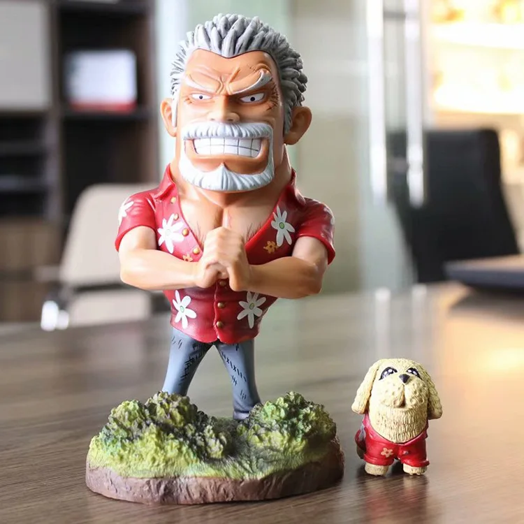 

Anime ONE PIECE GK Old Monkey D Garp in Hawaii Style Shirt Figure Model Toys