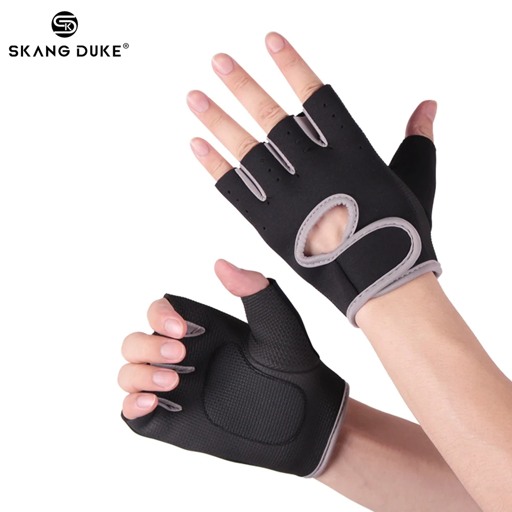Перчатки для тренажерного зала, фитнеса, дышащие, для бодибилдинга, для тренировок, наручные перчатки, для тяжелой атлетики, силиконовые, противоскользящие, спортивные, перчатки для тяжелой атлетики - Цвет: Gray Gloves
