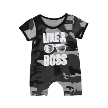 

Newborn Infant Baby Boy Girl Kids Short Sleeve Camouflage Romper Jumpsuit Cotton Clothes Outfit Size 0-24M