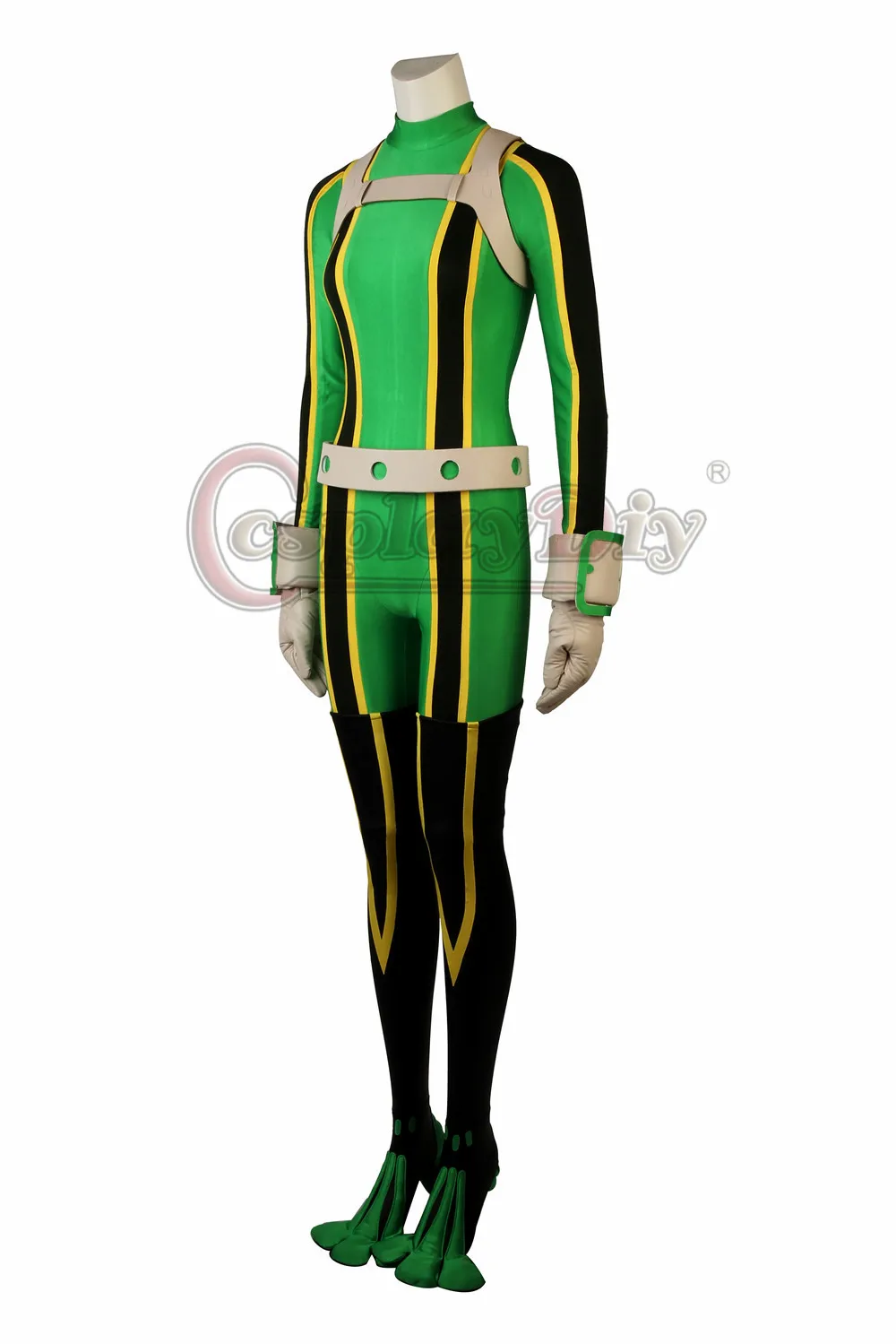Cosplaydiy аниме My Hero Academia cosplay Boku no Akademia Tsuyu Asui костюмы Frog костюм на Хэллоуин