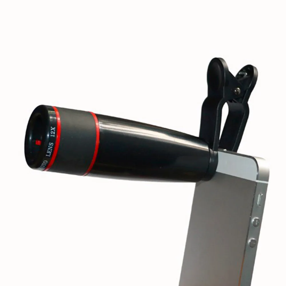 New Universal Clip On 12X Telephoto Lens Mobile Phone Optical Zoom