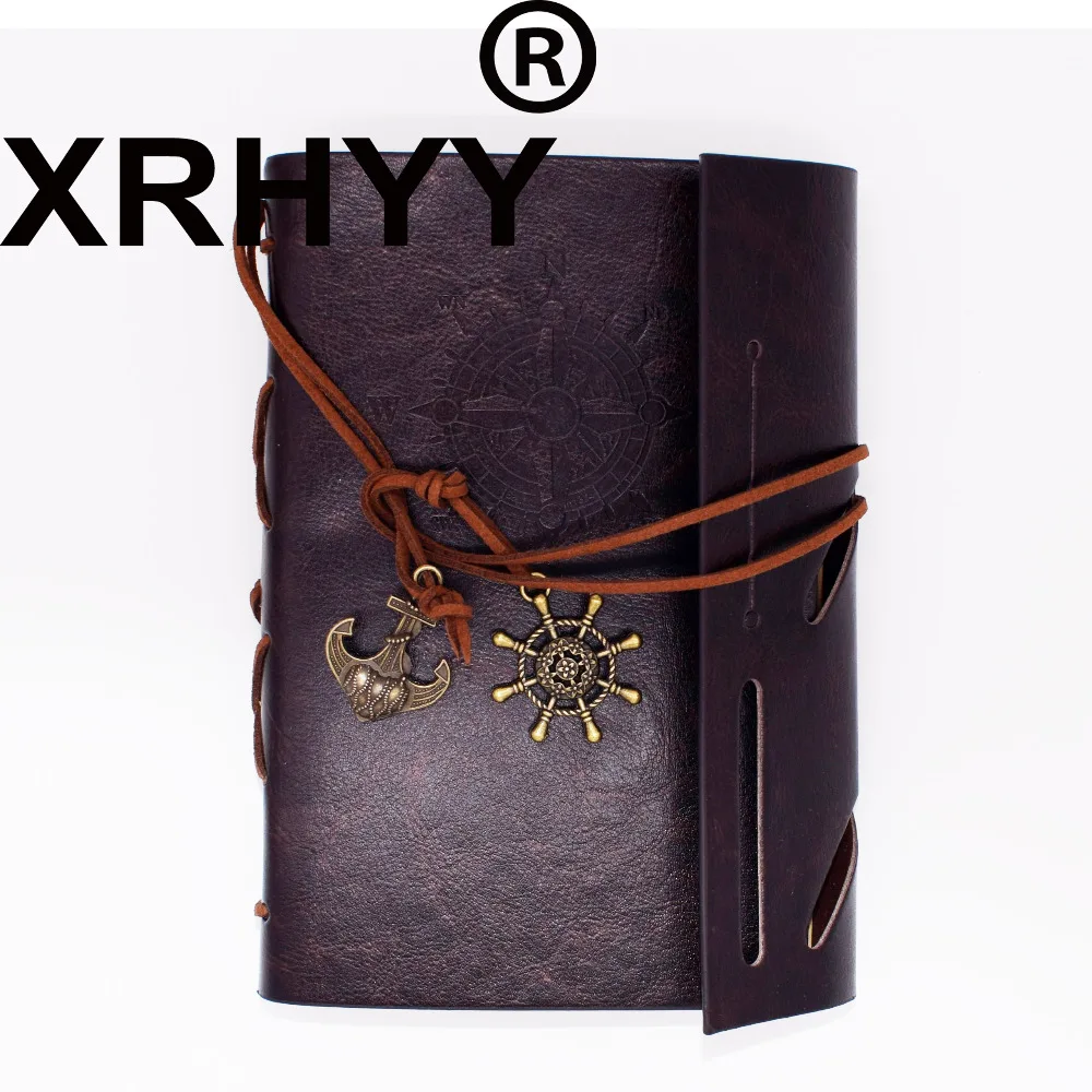 XRHYY разноцветный кожаный блокнот для записей винтажный морской спиральный