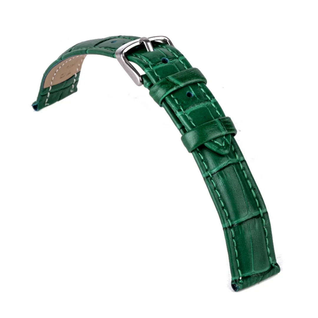 Shellhard 12-22mm Genuine Leather Watch Band 6Colors Alligator Croco Grain Genuine Leather Wristwatch Band Watch Strap