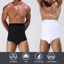 Мужские трусы-боксеры для похудения с высокой талией, Корректирующее белье для тела, дышащая эластичность, контроль живота, FS99