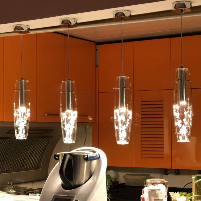 Modern Glass Led Pendant Lights Restaurant Kitchen Lamp Bar Coffee shop